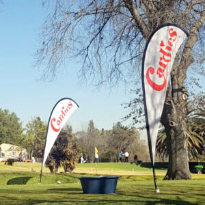 Sharkfin banners - Cardies Golf Day - Screenline