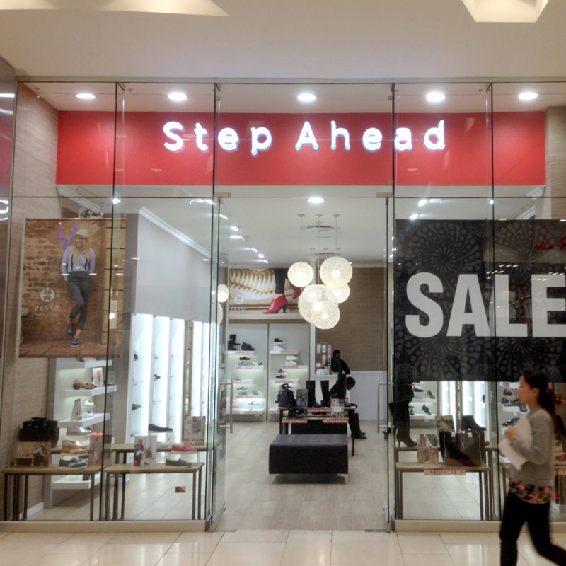 Retail & Store Branding - Step Ahead - Screenline